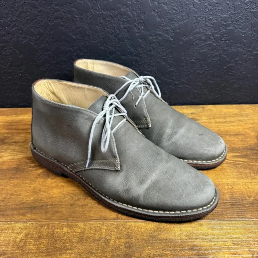 Johnston & Murphy Copeland 25-3497 Grey Leather Chukka Boot Mens 10.5M